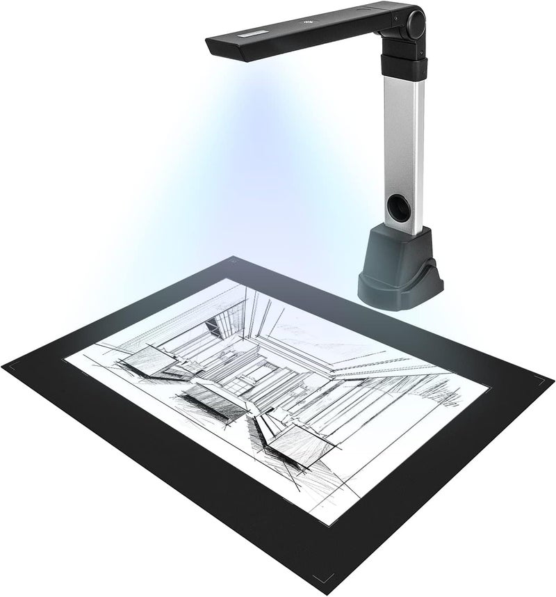 NetumScan Book & Document Camera, Multi-Language OCR and English Article Recognition by AI Technology, Real-time Projection, Video Recording, Foldable & Portable, Capture, Windows/MAC/Linux- NS-800NC - Image 1